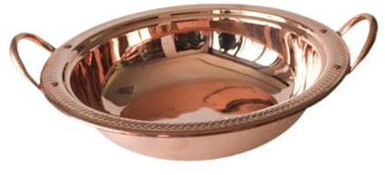 Baoblaze Sartén para Paella, sartén Multiusos de Cobre, ollas secas, Olla para Fideos instantáneos, Olla para mariscos para Acampar, Restaurante, Senderismo, diámetro 36 cm