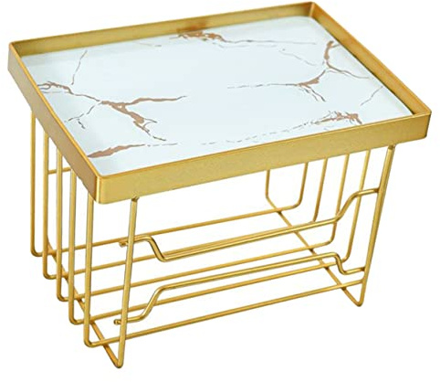 Alipis Support Mural pour Toilettes Texture Marbre Fer Artisanal sans Installation Distributeur De Papier Toilette