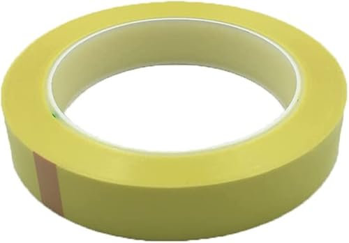 XAoSCd Cinta Multiusos, 1 Rollo, Adhesivo Aislante De Alta Temperatura para Envolver Bobinas, Cinta De Envío Amarilla De 50 Metros,20mm-50M