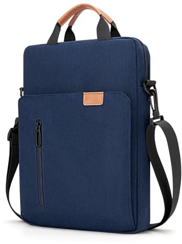 jooeer Custodia PC 13 Pollici, Borsa a Tracolla per Computer in Poliestere Impermeabile Compatibile con 13 MacBook Air Pro M3 M2 M1, Surface Pro, Blu Navy