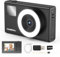 Appareil Photo Numérique Compact avec Carte 64GB, Cadeau pour Garçons, Filles et Adolescents, 4K Appareil Photo Enfant 48MP HD, 16X Digital Zoom, avec Lumière d'appoint
