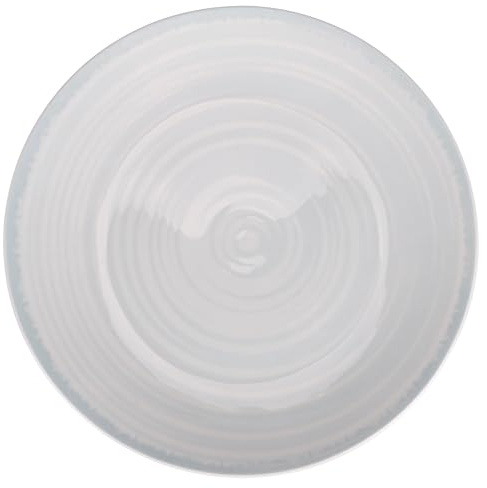Lot de 6 assiettes plates en porcelaine Ø 27 cm, Baita Acqua
