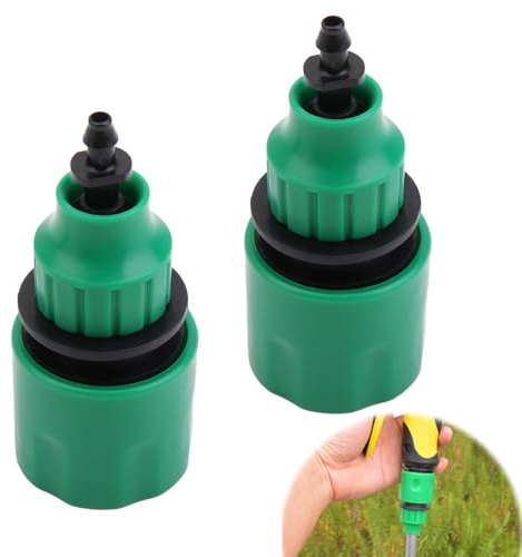 2PCS Tap Hose Connector Garden Water Pipe for 8/11mm 4/7mm Hose Pipes Adapter One Way Quick Connect Fitting Micro Irrigation Adaptor for Garden Irrigation System