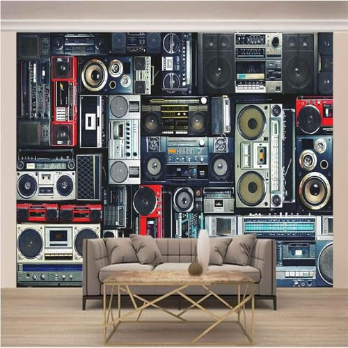 Retro Stereospieler Kreativ Kunst 3D Tapeten Tapete Luxus Home Esszimmer Fototapete Effekt Wohnzimmer Schlafzimmer Kinderzimmer-430cm×300cm