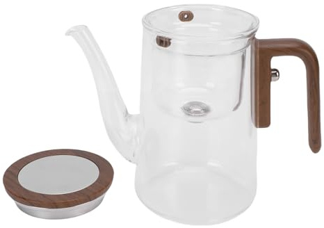 Phefop Teiera in Vetro Macchina per il tè con Separazione Magnetica Trasparente Dell'acqua per tè Sfuso Home Office, capacità 800 Ml