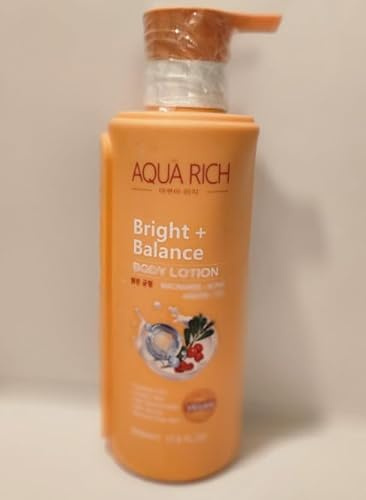 Aqua Rich Body Lotion 500ml - Hydrating Moisturizer for Soft Skin Care (Bright + Balance Body Lotion)