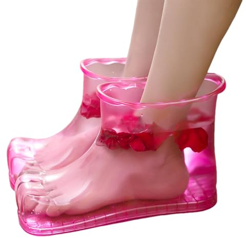 Scarpe da Bagno Piede Portatile - Caminabile Solette Massaggio Con Punti Agopressione | Resistente al Calore Immersione Vasca Spa Per Casa Bagno | Alta Densità PVC Antiscivolo Rilassamento
