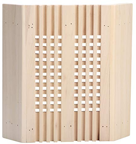 HPAKIGS Pantalla de lámpara de Sauna de Madera Esquina Cuadrada |Protector de Bombilla tolerante al Calor |para Sala de Vapor/Sala Caliente/Sauna |Borde Liso, Alta transmisión de