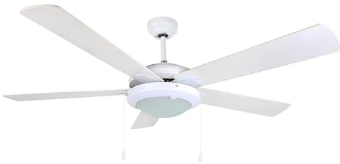Orbegozo CP 82132 - Ventilador de techo con luz, 5 palas, 132 cm de diámetro, potencia de 60 W y 3 velocidades