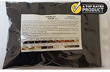 Hair Building Fibers 57 Grams. Highest Grade Refill That You Can Use for Your Bottles From Competitors Like Toppik?, Xfusion?, Miracle Hair? (Black)