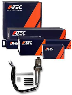 ATEC Germany 1x Universal Lambdasonde 4-polig Planar mit Quetschverbinder | Kompatibel mit: ALFA ROMEO 147, 156, 156 Sportwagon, 159, 159 Sportwagon, 166, BRERA, GT, GTV, SPIDER, SPIDER, AUDI A1