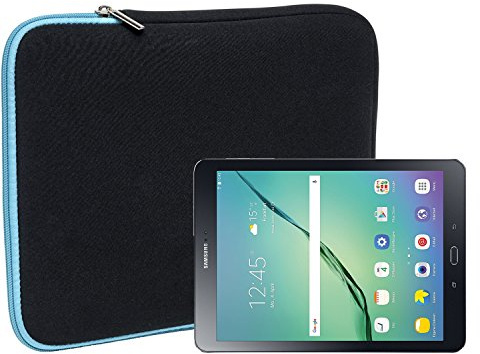 Slabo Tablet Tasche Schutzhülle für Samsung Galaxy Tab S2 (8 Zoll) Hülle Etui Case Phablet aus Neopren – TÜRKIS/SCHWARZ