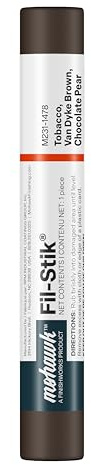 MOHAWK Finishing Products Fill Stick (Fil-Stik) Putty Stick for Wood Repair (Van Dyke Brown)- Rub On Semi-Soft Wax Filler Stick