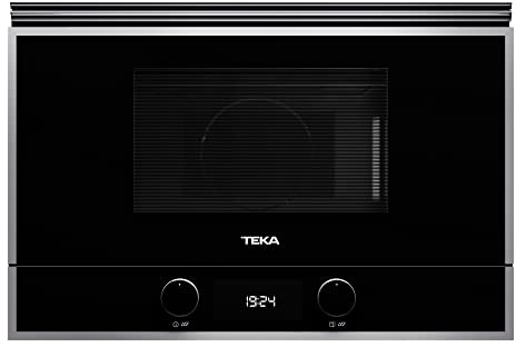 TEKA Microondas Integrable con Grill Abatible, Capacidad 22 L, 5 Niveles de Potencia, 850 W, Interior acero inoxidable con Base Cerámica de Calentamiento Homogéneo, Modelo ML 822 BIS