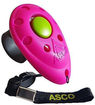 Clicker premium de Asco para el adiestramiento de perros, gatos o caballos, clicker profesional de entrenamiento