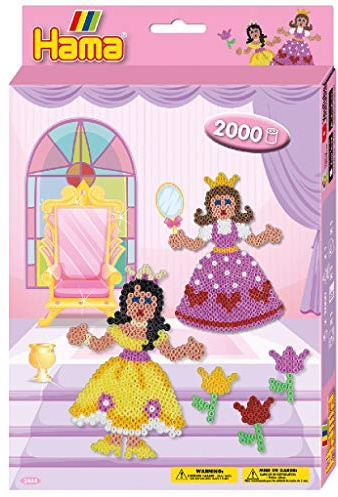 Hama Perlen 3431 Geschenk-Set Meerjungfrau mit ca. 2.000 bunten Midi Bügelperlen mit Durchmesser 5 mm, Stiftplatte, inkl. Bügelpapier
