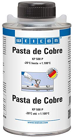 WEICON Pasta de Cobre | 500 g | Protector, Separador y lubricante para Altas temperaturas |con Pincel