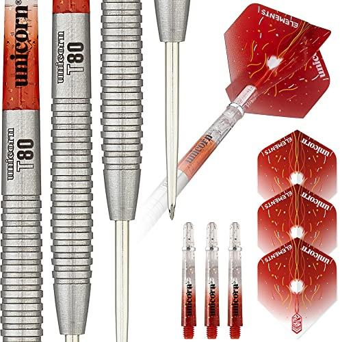 Unicorn Core XL Striker Dartpfeile mit Stahlspitze, rot, 21 g