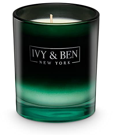 IVY & BEN NEW YORK - Luxuriöse Duftkerze im Glas - 100% Sojawachs, 200g Geschenk für Frauen, Männer, Geburtstag, Sojakerze