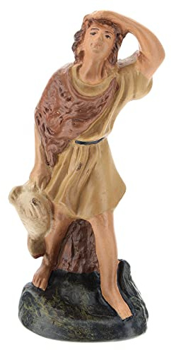 Shepherd Looking at The Stars in Colored Plaster, for 15 Arte Barsanti Nativity