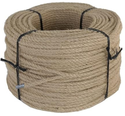 Gepotex Juteseil – Seil aus Jute Länge 220 Meter - Ø 6 mm - Made in Germany, frei von Schadstoffen nach der Reach Verordnung, biologisch abbaubar und umweltfreundlich