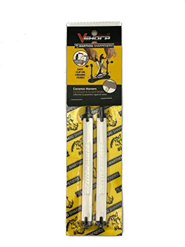 Warthog Classic II & A4 Ceramic Hone, Two Replacement Stones for the V-Sharp Classic II & A4 Knife Sharpener System, For Knives with Smooth or Serrated Edges