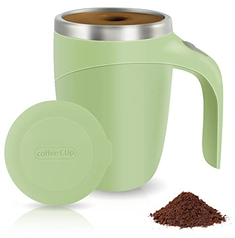 TXLOOK Automatic Magnetic Stirring Coffee Mug, Rotating Home Office Travel Mixing Cup，Funny Electric Stainless Steel Self Mixing Coffee Tumbler, Suitable for Coffee, Milk, Cocoa and Other Beverages……
