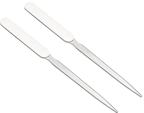 PATIKIL Tagliacarte a mano, 2 pezzi in acciaio inox leggero tagliacarte a mano coltello per lettere aperto per ufficio casa (bianco)