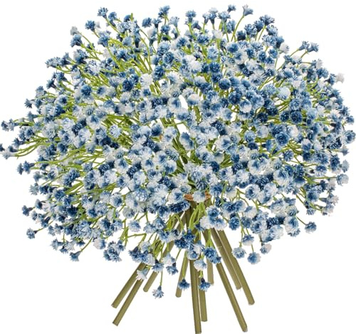 Briful 10 Stück Schleierkraut Künstliche Blumen Gypsophila Kunstblumen Wie Echt Kunstzweig Blumensträuße für Hochzeit Party Home Décor