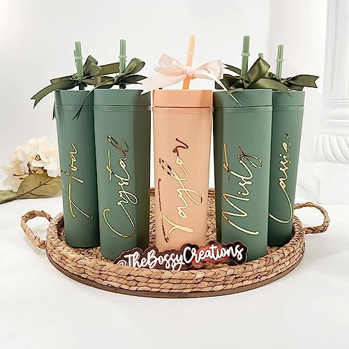 Gobelets De Demoiselle D'Honneur Personnalisés De 16 Oz Cadeau De Proposition De Demoiselle D'Honneur Cadeau De Fête De Mariage Cadeaux D'Invité Texture Mate Nom Personnalisé Gobelet Bière Boiss
