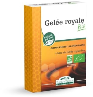 BLANCHE BRESSON - Gelée Royale Bio - Goût neutre - Tonus & Vitalité - Défense Système Immunitaire, Immunité, Energie, Anti-Fatigue, Concentration - 30 Gélules - Cure de 30 jours - Fabriqué en France