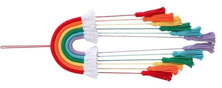 Amosfun Regenbogen Quastenornament Zarte Gewebte Hängedekoration Für Zuhause Raumdekoration Zarter Regenbogenfarben Anhänger Festivalgeschenk Zum Aufhängen