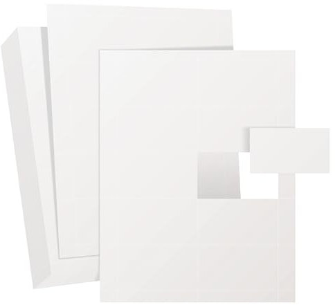 Printable Business Cards, Premium Paper, 2 x 3.5, 10 Cards Per Sheet (8.5 x 11), Matte White, Easy Feed for Inkjet and Laser Printers, by Better Office Products (1000-CT)