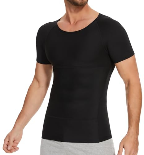 SLIMBELLE Shapewear Herr kompressionströja elastisk figurformande magkontroll underkläder kompressionströja snäva midjeformare body shaper män magtopp män