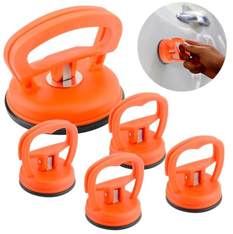 5 Pcs Car Dent Puller Kit, Car Dent Puller Suction Cup Dent Puller Car Dent Removal Kit, Powerful Dent Puller Suction Cup Tools, Multi-Use dent Removal kit Set for Cars Body,Glass,Screen,Tiles Lifting