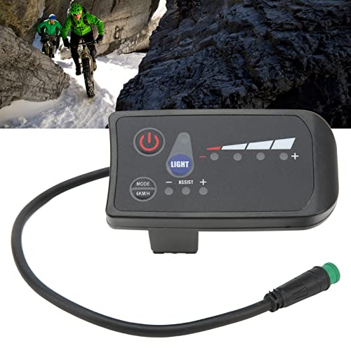Electric Bicycle Power Display Meter, 5 Pin Bike LED Display Meter,Universal LED Display Control Panel for Electric Bike, Electric Scooter (36V)
