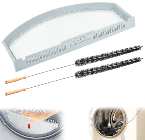 CONLI Dryer Lint Filter Kit and Dryer Lint Brush for GE Models, Screen Renewal with Flexible Vent Cleaning Tool, Stainless Steel Mesh Collector