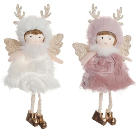 2 Stücke Weihnachtsbaum Anhänger, Weihnachten Engel Anhänger Weihnachten Hängende Verzierung Engel Puppen Weihnachtsengel Hängende Dekoration Weihnachtsanhänger für Weihnachtsbaum Dekoration