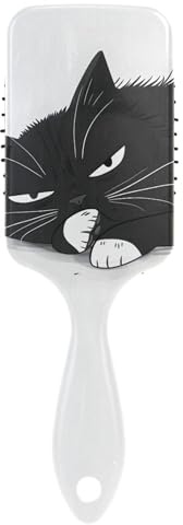 ALAZA Paddle HairBrush for Women Kids, Black Cat Gairls Detangling Hairbrush Air Cushion Hair Comb for Long Thick Curly Wavy Hair