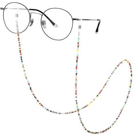 GLSTOY 2stücke Brillenhalterkette Mit Perlen Brillenkette Aus Hochwertigem Material Brillenbandkette Für Sonnenbrillen Brillenmetallkette Als Retainer Brillenhalterkette Zum Tragen Am Hal