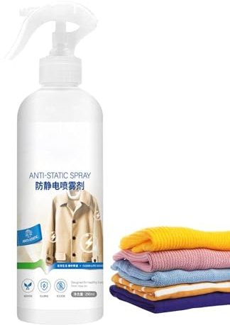 Static Guard Spray – 290 ml Reise-Statikentferner, langanhaltender Schutzfilm, statisches Haftspray, antistatisches Haarspray für Auto, Kleidung und Möbel