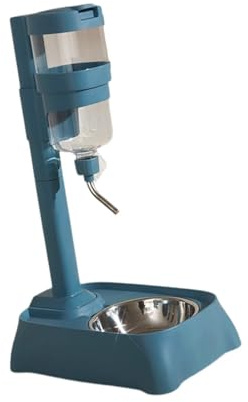 Leefasy Pet Automatic Water Drinker Pet Standing Water Dispenser Portable Drink Fountain Cat Dog Bowl for Puppy Hamster Small Animal, Blue