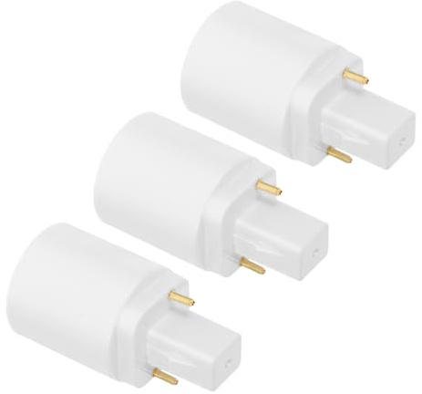 Housoutil 3st G24d till E27 Glödlampa Adapter 2-stifts Lamphållare Konverterare Led-ljusuttagspluggadapter För Kontorsbutik Och Hemanvändning