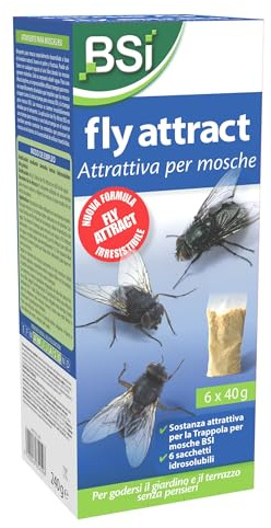 BSI Fly Attract, Naturale, 6 Ricariche x 40g, per Trappole per Insetti