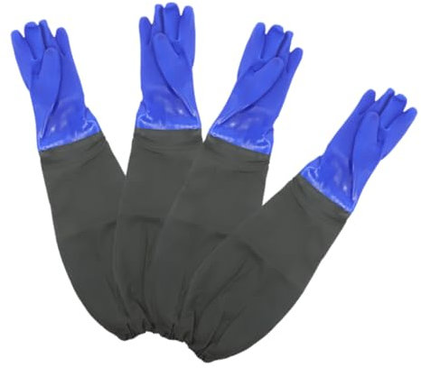 Cabilock 2pares Guantes Largos Impermeables De Goma Para Lavar Platos De Guantes De Cocina Resistentes Para Limpieza De Cocina y Cuidado De Acuarios