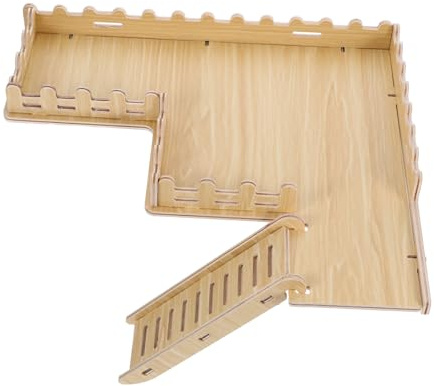 TOYANDONA Stabiles Käfigzubehör und Lebensraumdekor mit Leiter und Zaun Hamsterplattform Vielseitig Nutzbarer Aktivitätsspielplatz für Zwerghamster