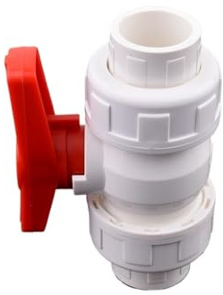 Supkancl 1pc 20/25/32/40/50mm White PVC Pipe Union Valve Connector Water Pipe Fittings Ball Valve Agriculture Garden Irrigation Adapter(40mm)