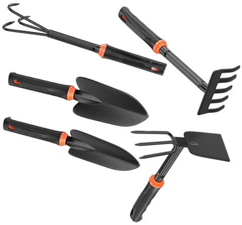 Pelle de jardin compacte en acier au carbone - Construction légère - Bords sûrs - Pour les activités de plantation familiale - Pelle de jardinage ergonomique