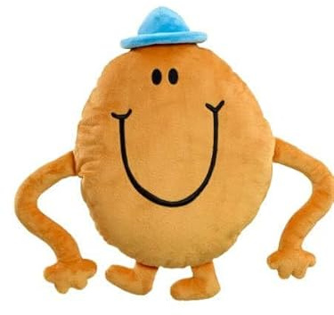 Rainbow Designs Mr Tickle Large Sofa Cushion with Stretchy Arms - Classic Mr. Men Character Cushions - Colourful Super-Soft Decorative Cushion for Children's Bedrooms, Living Rooms and Playroom