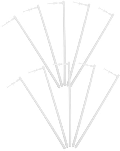 MOTHNUR 10 pièces Lot de Tiges Moulin à Vent Robustes Plastique Blanc pour DIY de Moulin à Vent Tiges Réutilisables Accessoires Artisanaux Pratiques et Sûrs